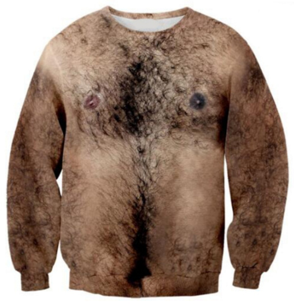 Hairy man best sale chest hoodie