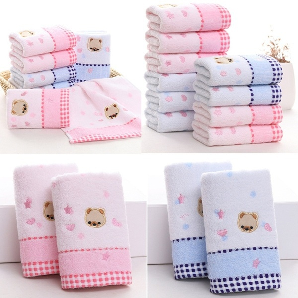 25x50cm Cute Baby Bath Cotton Towel Cotton Jacquard Pattern Cartoon ...