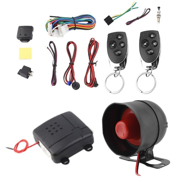 1Way Car Alarm Vehicle System Protective 2Remote Control Alarm For