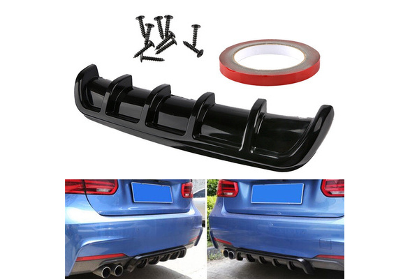 Car Universal Modification 25 X 5 Car Kit Rear Bumper Cover Trim Shark Fin Spoiler Lip Diffuser Fit All Cars Wish