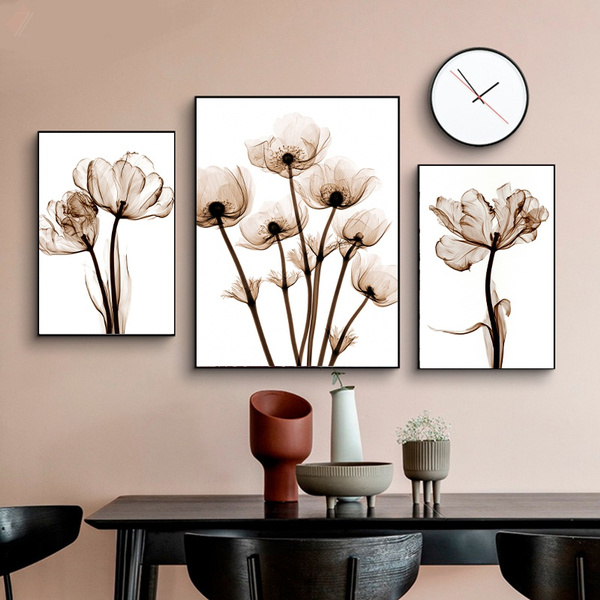 bedroom,  Flowers Watercolor Wall Art painting for Living Room 