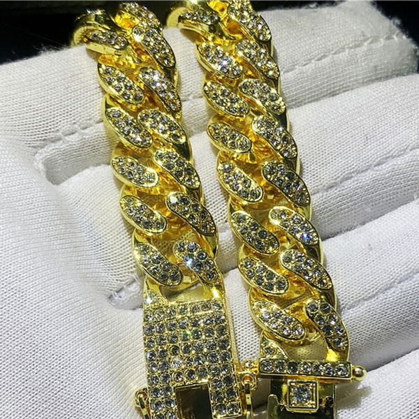 Men's Chunky Crystal Miami Cuban Link 