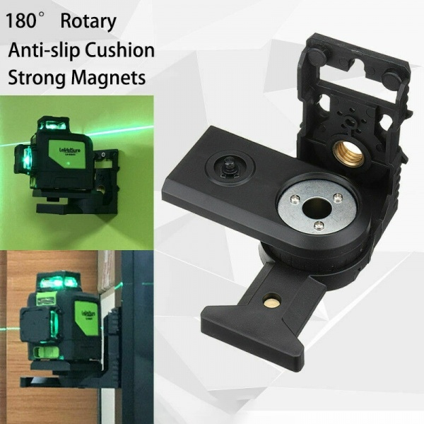 Level Bracket 1pcs Laser Level Bracket Magnet L-Bracket 180° Rotary Leveling Anti ...