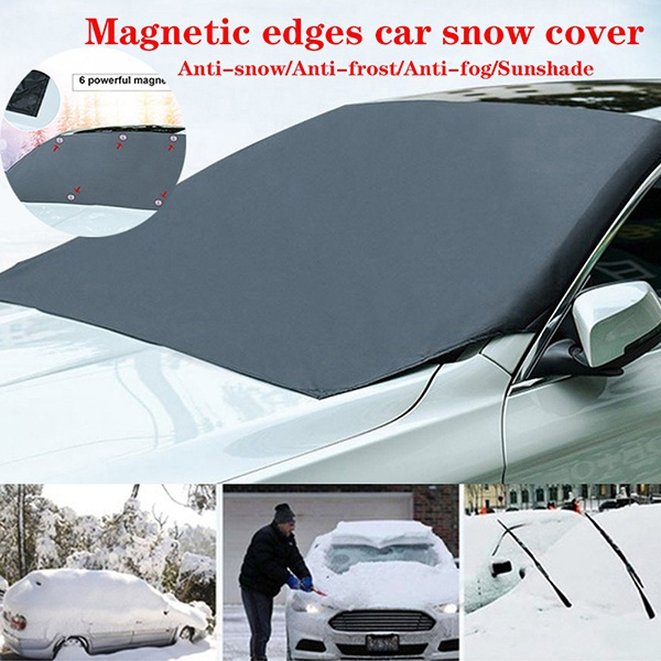 Durable Magnetic Car Auto Window Windshield Snow Cover Ice Frost Hood  Sunshade Protector， Car Sun Shade Cover Waterproof Windshield Protector Car/Truck/SUV