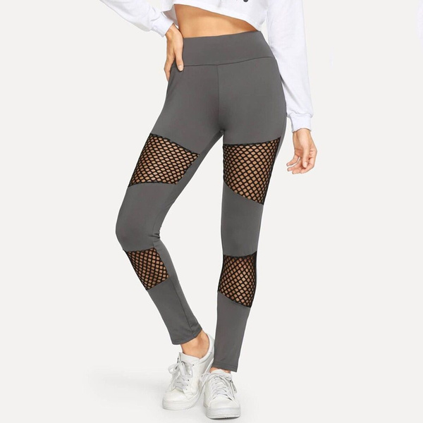fishnet yoga pants