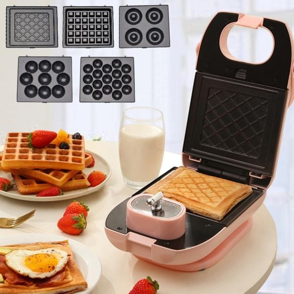 Simple New 750W Electric Egg Sandwich Maker Toaster Kitchen Breakfast  Waffle Bread Machine