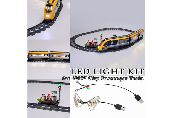 LED Licht Beleuchtung Kit Für LEGO 60197 Passenger Train Spielzeug USB Lighting 