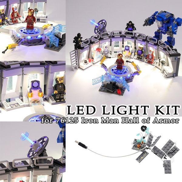 LED Light Kit for Lego 76125 Iron Man Hall of Armor Decoration Moc