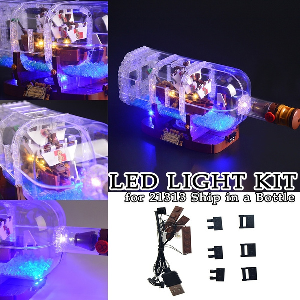 Lego ship in discount a bottle light kit