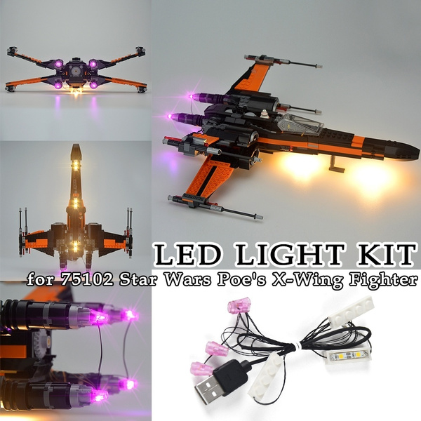 LED Light Kit for Lego 75102 Star Wars Poe s X Wing Fighter