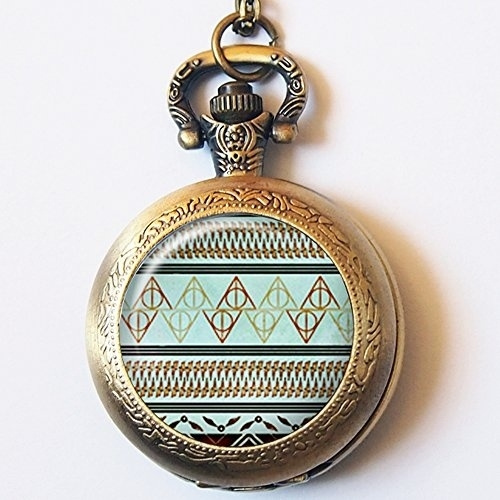 Vintage Retro Aztec Pattern Pocket Watch Casestars Hand Craft Ethnic ...