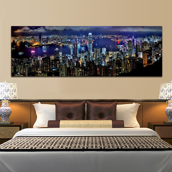 City Night Canvas Painting Wall Art Picture Artwork Print Poster Home Decor