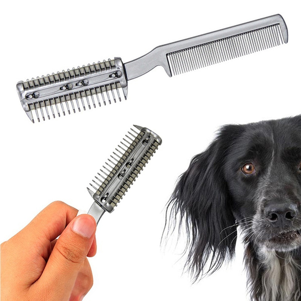 dog comb with blade