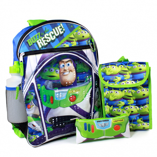 Fast Forward Toy Story Lunch Box for Toddlers Set - Buzz Lightyear Lunch Box, Water Pouch, Stickers, More | Lightyear Lunch Bag