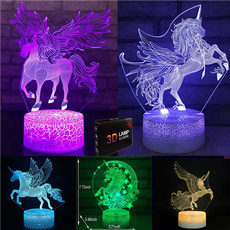 3dlamp, Night Light, unicorn, decoration