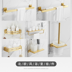 golden, Bathroom, Bathroom Accessories, Towels