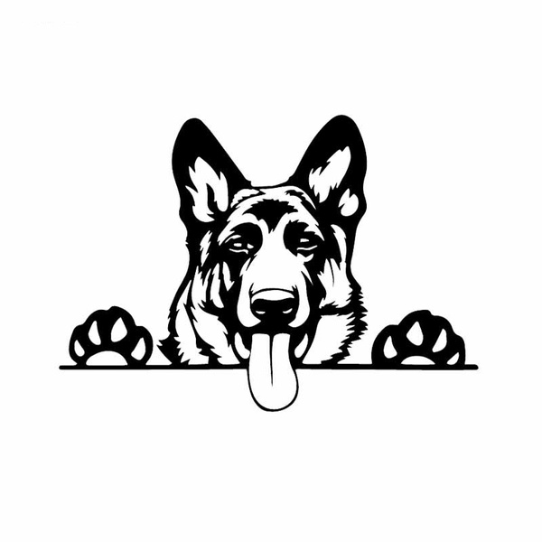 German shepherd shop car decal