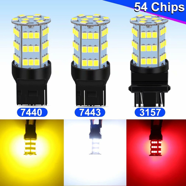 1Pc T20 7443 7440 W21W W21/5W T25 3157 P27/7W LED Car Light Bulbs Auto Turn  Signal Lamp Reverse White Red Yellow