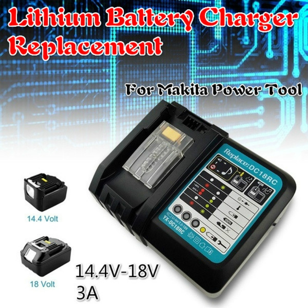 18v Lithium Battery Charger DC18RC 3A 6A Alternative Makita Charger with USB Smart Charger