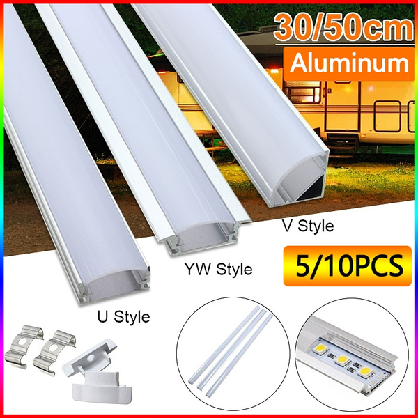 10PCS 5PCS 30CM 50CM U V YW Style Aluminum Channel LED Strip Light