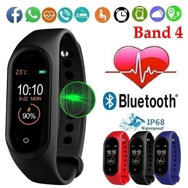 Smart wristband fitness bracelet heart rate monitor activity tracker smart band sport watch sales for ios xiaomi pk mi band 3