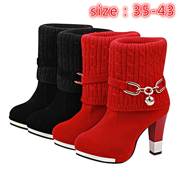 red combat boots with heels