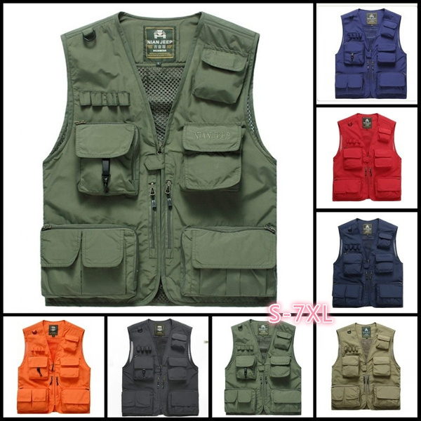 New Waterproof Pisfun New Fishing Vest Outdoor Hiking Hunting Multi Pocket  Vest Waistcoat Men Fishing Jackets