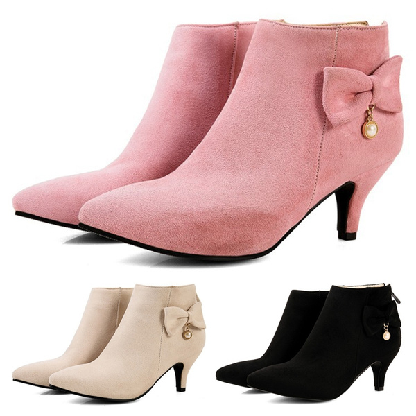 Amazon.com | Frankie Hsu Stiletto High Heeled Ankle Boots, Sexy Pink Patent  Pointd Toe Thin Pencil Heel Bootie, Fashion Designer Elegant Dressy Short Shoe  For Women | Shoes