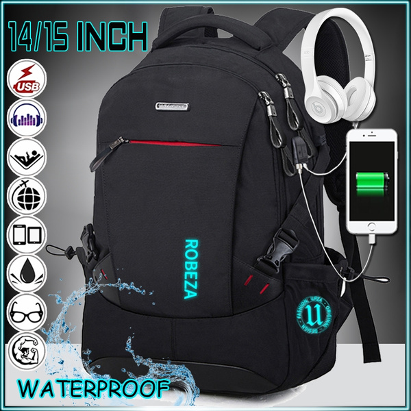 Mixed mortgage Lake Titicaca Fashion Multifunctional Cool Black Backpacks with USB Charging Port and  Headphone Port, Waterproof Anti-Theft Rucksack for Men College Travel  Business School Work for 14/15.6 Inch Notebook Computer | Wish
