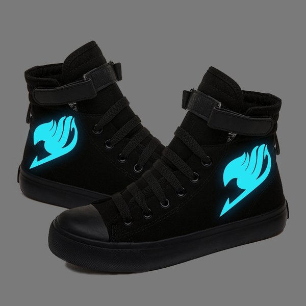 Anime Carton Fairy Tail Logo Cosplay Luminous High Top Canvas Shoes Unissex  Tênis Calçados Esportivos Lace Up Sapatos Casuais | Wish
