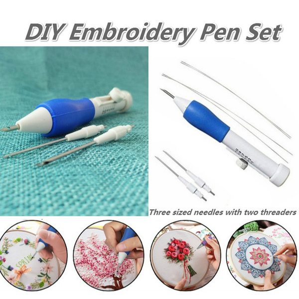 DIY Magic Embroidery Pen Set DIY 1.3MM 1.6MM 2.2MM Punch Needle Plastic