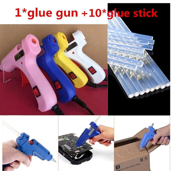 Hot Melt Glue Gun with 10pcs Hot Glue Stick 7mm for DIY/Arts