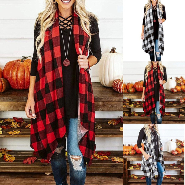 cardigan feminino xadrez