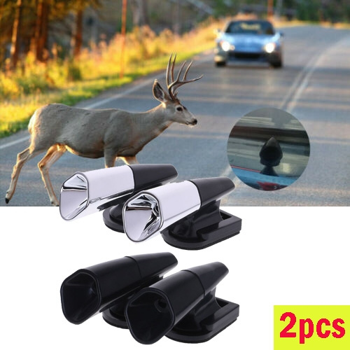 2Pcs Automotive Silver/Black Animal Deer Car Animal Deer Warning