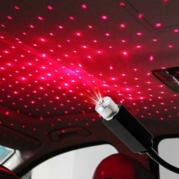 USB Car Interior Atmosphere Starry Sky Lamp Ambient Star Light LED Projector 