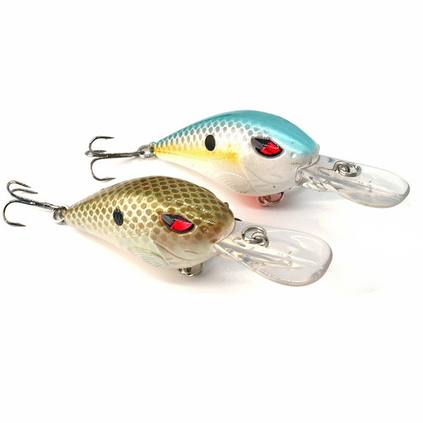55mm 9g Bass Fishing Crankbait Shallow Diving Round Bill Crankbaits  Artificial Hard Bait for For Crappie, Walleye and Bass