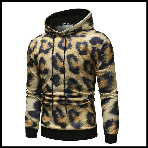 leopard hoodie men