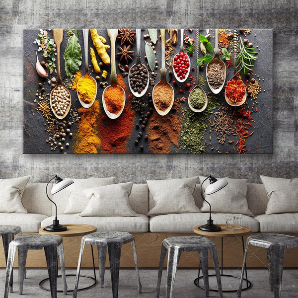 Kitchen Food Pictures Art Decor Poster Canvas Prints Home Restaurant Wall Decor 