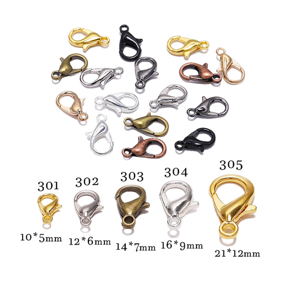 50Pcs Alloy Lobster Clasp Hooks for DIY Necklace Bracelet Chain Jewelry Making# 