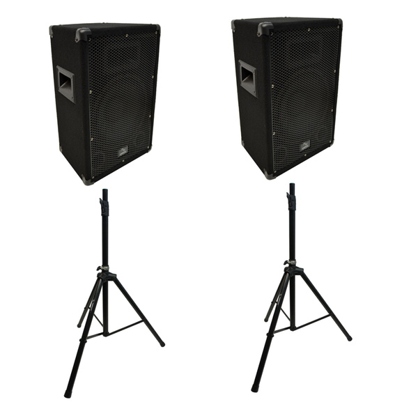 Harmony Audio 10" Venue Series Passive PA Speakers (2) with Tripod Stands Wish