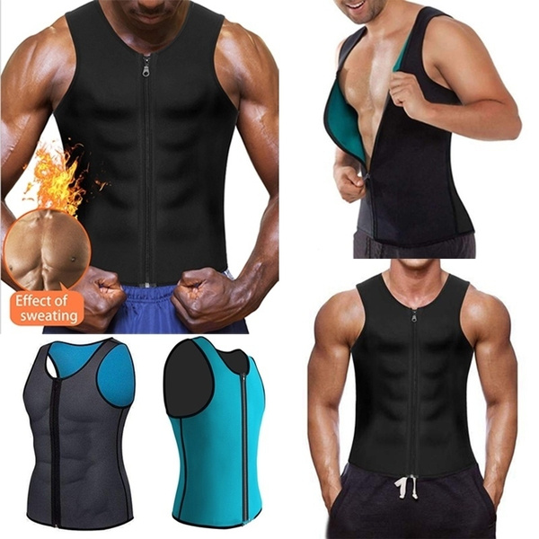Men Waist Trainer Vest for Weight loss Hot Neoprene Sauna Shaper Workout Shirt