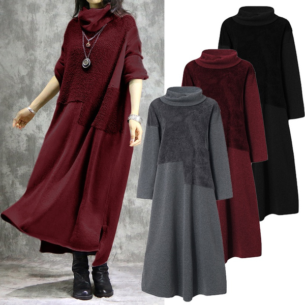 Women Casual Loose Patchwork Warm 