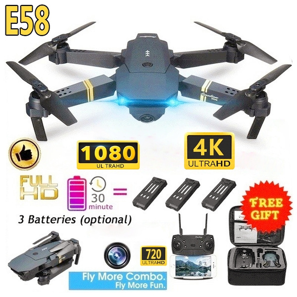 Eachine E58 Drone x pro Drone WIFI w/720 Ultra HD Camera Quadcopter 3Batteries