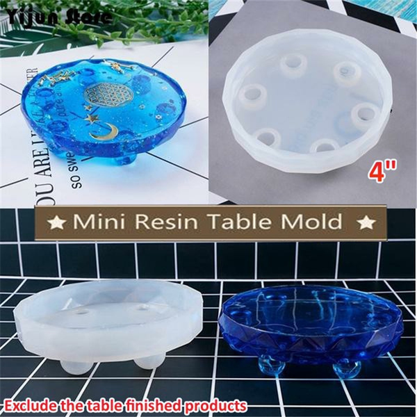 Mini Resin Table Mold Silicone Mold Epoxy Mold Exhibition Table
