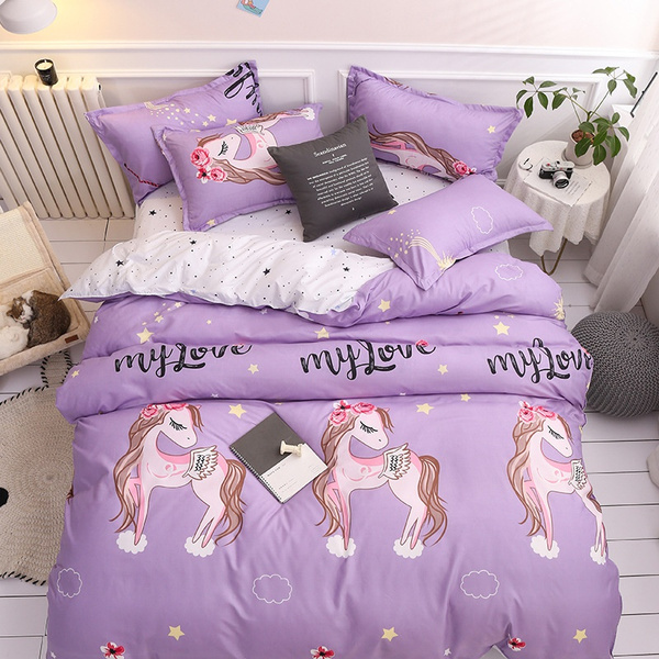 unicorn bed sheets double
