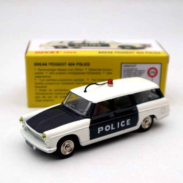 DIECAST ATLAS 1:43 Dinky toys 1429 PEUGEOT 404 BREAK POLICE Miniatures car model