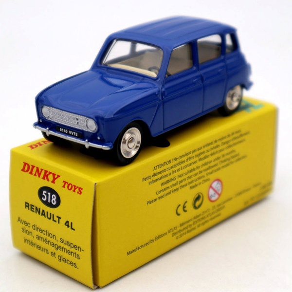 Atlas 1/43 Dinky Toys 518 Renault 4L Diecast Models Car Collection Blue 
