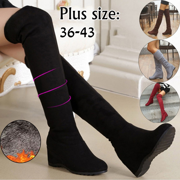 Plus size shop flat boots