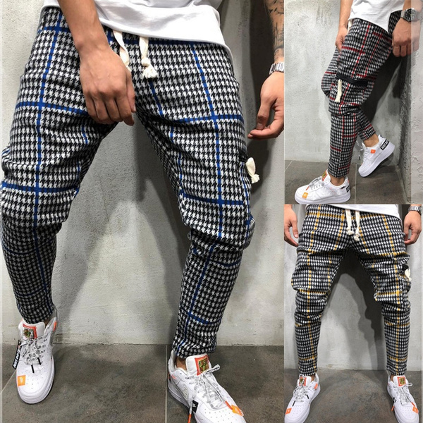 mens plaid pants street style