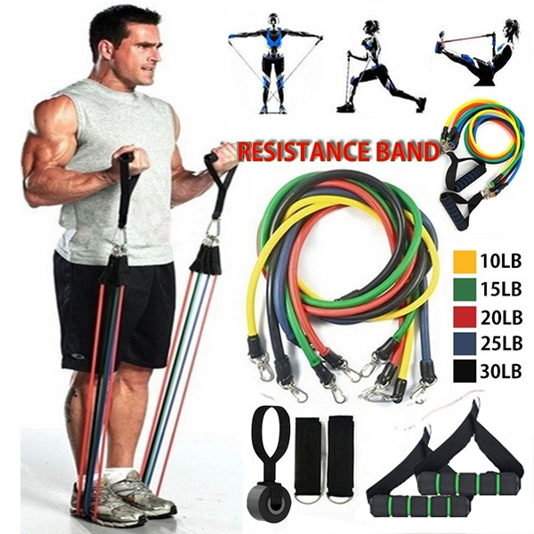 Yoga Resistance Bands Exercise Fitness Band Rubber Loop Tube Bands Gym ...